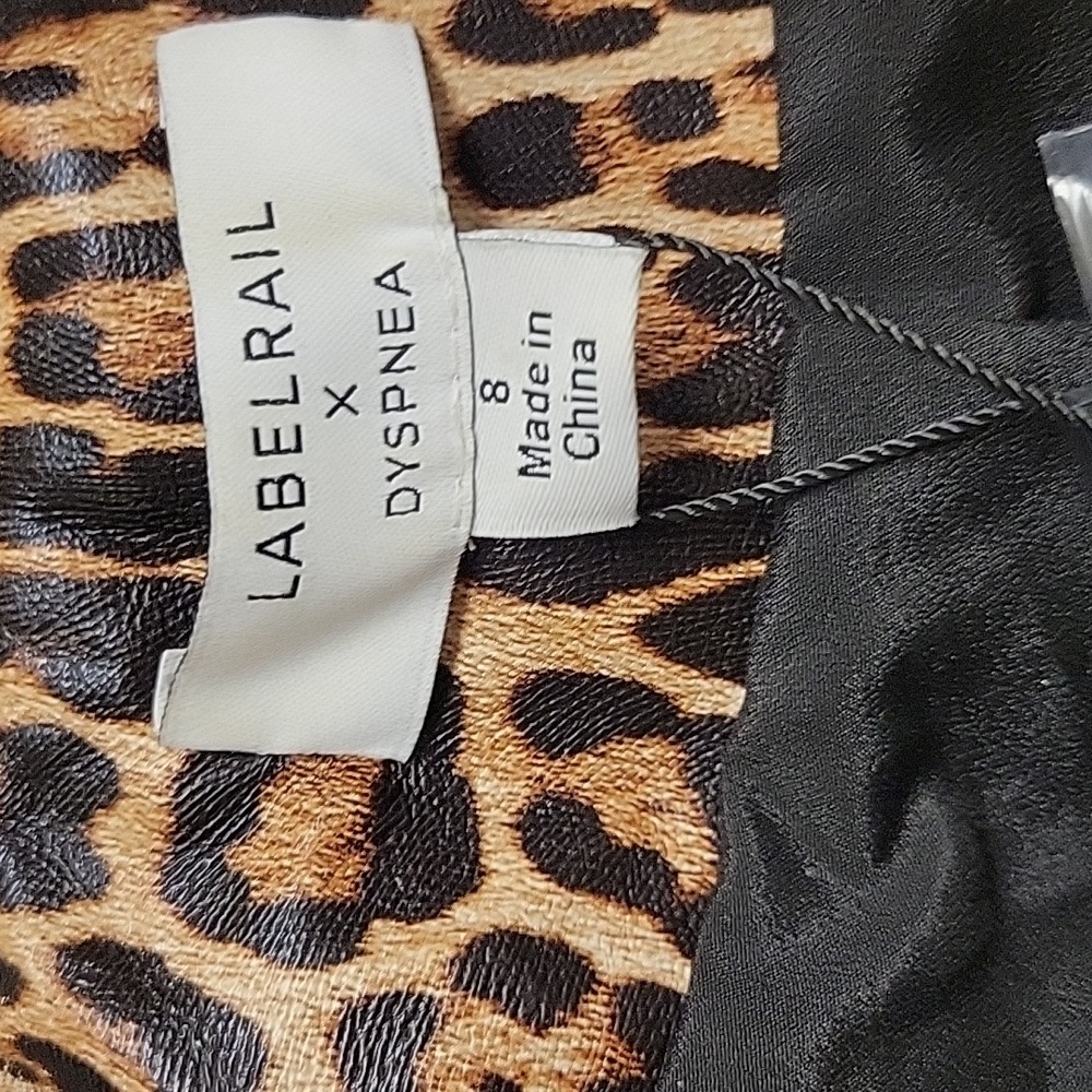 Labelrail X Dyspnea Leopard Print Jacket and Pants Set Womens Sz 8. NWT Indie - Picture 3 of 6